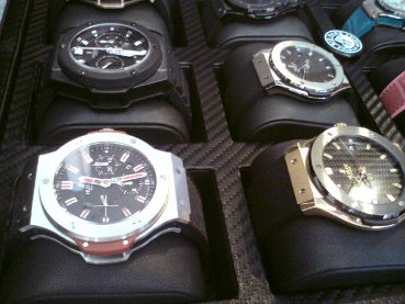 Collection de montres dans un écrin